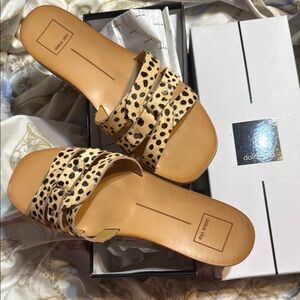 NEW in Box Dolce Vita Brown and Black animal print Sandals Size 8